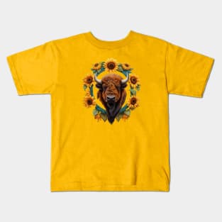 The Sunflower State Of Kansas Kids T-Shirt